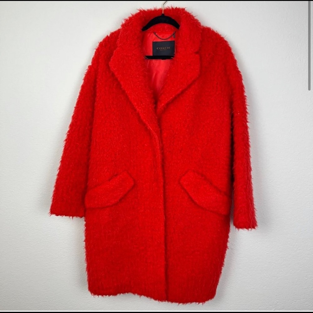 Coach New York fuzzy coat